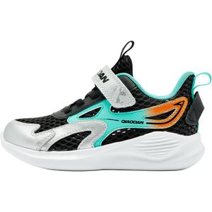 Кроссовки детские с низким верхом, устойчивые к скольжению, для детей от 3 до 7 лет QIAODAN, черный/серебряный