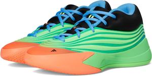 Кроссовки Adidas Kids Dame X Basketball Shoes, Lime Burst/Signal Coral/Blue Burst