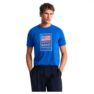 Футболка с коротким рукавом Gant Graphic 2003299, синий