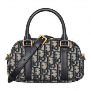 DIOR D Vibe East West Cotton Shoulder Bag, Crossbody Bag, Handbag Women's Blue