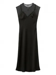 Платье-комбинация с кружевом Claudie Pierlot, черный