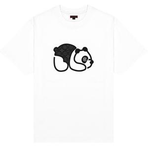 Футболка Drop3 Panda Printed Pattern с коротким рукавом и круглым вырезом, унисекс CLOT, белый