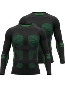 Normani 2 мужские терморубашки с длинным рукавом/лыжное нижнее белье зеленого цвета