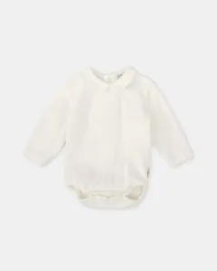 Белый детский бодик с воротником Tutto Piccolo