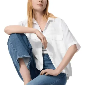 UNIQLO SS26 Футболка женская белая с полуоткрытым воротником Others