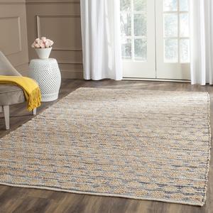 Ковер SAFAVIEH, 92 x 153 см, Cape Cod Collection, Black & Natural, ручной работы, плоское плетение в горошек, джут, идеально для помещений с высокой проходимостью: прихожая, гостиная, спальня (CAP820A)