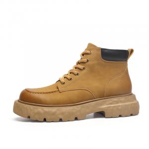 LUOGOKS Мужские ботинки Martin черно-серые с флисовой подкладкой, цвет Black Gray (Fleece-Lined)