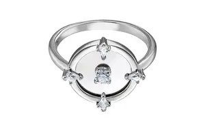 Северное родиевое кольцо для женщин Swarovski, белый