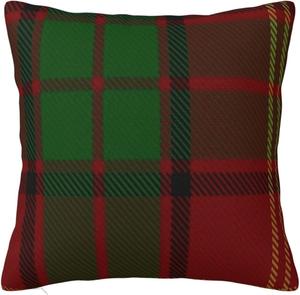 Paruiny Чехол для подушки Kirk Clan Family Tartan двусторонний пушистый White