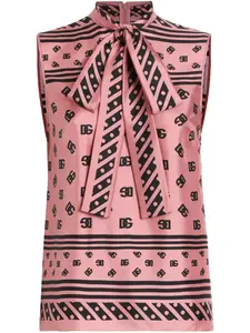 Блузка с логотипом DOLCE & GABBANA, розовый