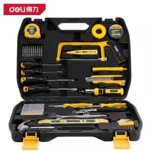 Многофункциональный аппаратный ящик для инструментов Deli, набор ручных инструментов, ящик для инструментов для ремонта, бытовой аварийный набор, 37 предметов, DL5965