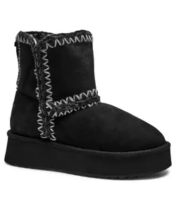 Зимние ботинки из кожи Норфолка Mou, черный