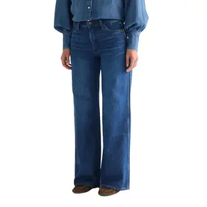 Джинсы Wrangler 112381085 с широкими штанинами, синий