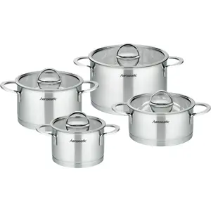 Набор кастрюль Hanseatic из нержавеющей стали, 8 предметов