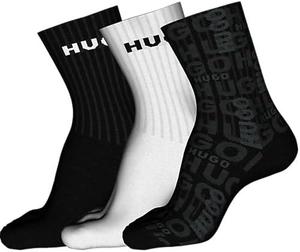 Мужские носки Hugo 3P Qs Logo Piquet CC 10276033, Black 001