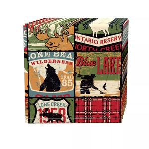 Набор салфеток, 100 % полиэстер, набор из 4 шт., 18x18 дюймов, пэчворк для отдыха на свежем воздухе