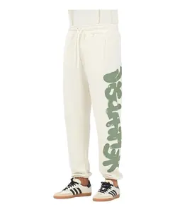 Спортивные кремовые брюки, осень-зима Disclaimer, белый