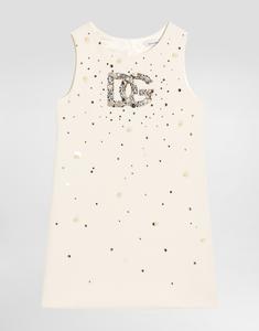 Платье из ткани кадди DOLCE & GABBANA, белый