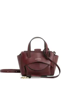 Мини-сумка-тоут из кожи с клапаном HIDESINS, красный