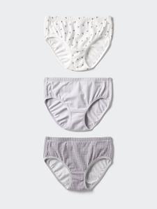 Трусы-Стрейч из хлопка, 3 пары Uniqlo, цвет 02  серый