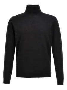 Свитер с высоким воротником Roberto Collina, серый