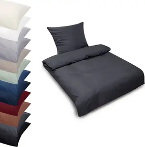 Комплект постельного белья 200х220 + 2x 80х80 см, 100% хлопок RENFORCE, наволочка и пододеяльник, цвет: серый Posteli