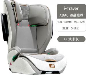 Детское автокресло Joie I-Traver для детей от 3 до 12 лет, рейтинг Adac, бустерная подушка [I-Traver] светлый бежевый Recaro