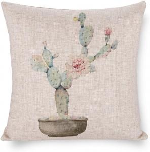 MaSiledy Чехол для подушки уличный квадратный с суккулентами и кактусами тропический летний протектор для дивана и кровати Pattern-1