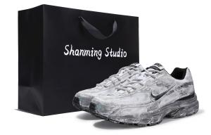 Nike Кроссовки Initiator для бега по городу, износостойкие, низкие, повседневные, цвет черный-серый