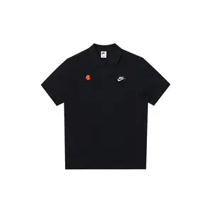 Рубашка поло унисекс черная Nike, черный