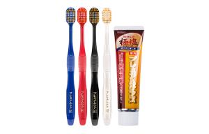 Японский импорт зубная щетка с 48 щетинками и широкой головкой мягкая щетина *4 шт освежающая дыхание экстремальная соль зубная паста *1 шт EBISU