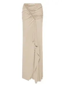 Юбка макси Shibari со сборками Christopher Esber, бежевый