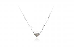 HOLLY RYAN Сердце из серебра 925 пробы с гладкой отделкой, женская мода, минималистичный стиль, универсальный кулон в форме сердца