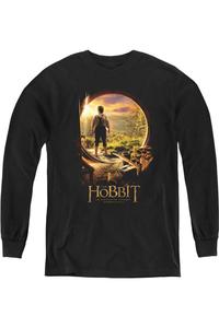 Футболка The Hobbit Hobbit In Door с длинным рукавом для молодежи Gildan, черный