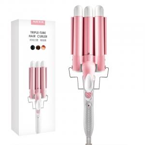 Утюжок для завивки волос dual-use 25mm curling magic large roll wave hair-friendly w337m AUX, розовый