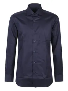Хлопковая рубашка с длинными рукавами Barba, синий