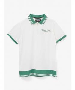 Мужская футболка-поло в стиле ретро на молнии для игры в гольф Aquascutum Golf, цвет White