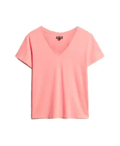 Розовая футболка оверсайз Superdry, розовый