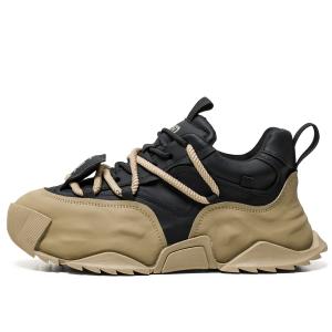 Прочные дышащие низкие повседневные туфли для мужчин Bull Thunder, Black Beige