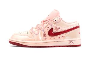 Jordan Эйр 1 противоскользящие износостойкие низкие винтажные баскетбольные кроссовки женские розовые, цвет Pink