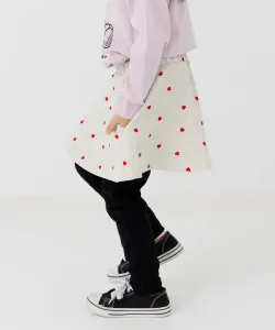 Флисовая юбка с принтом по всей поверхности Chil2, цвет I Heart/Oatmeal