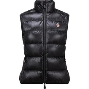Moncler Grenoble Застёгивающийся жилет с высоким воротом, Black