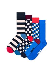 Happy Socks Подарочный набор из 4 пар синих носков в черном цвете