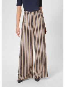 MADELEINE Широкие полосатые брюки темно-синего/карамельного цвета