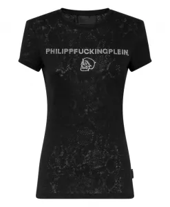 Футболка, украшенная кристаллами. Philipp Plein, черный