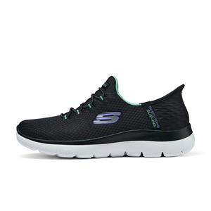 Summits Collection Penetration Technology Кроссовки низкие повседневные женские черно-зеленые Skechers