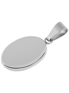 Adeliás Кулон унисекс - кулон из нержавеющей стали с гравировкой, серебристый