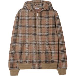 Худи с застежкой-молнией Burberry, коричневый