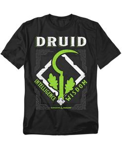 Мужская футболка Dungeons Dragons Druid Intelligence Wisdom D&D, Black