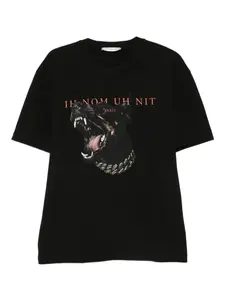 Футболка из хлопка с принтом собаки Ih Nom Uh Nit, черный